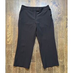 Liz Claiborne Career Capri Pants Emma Classic Black Women's Size 8 (W33xL24.5)